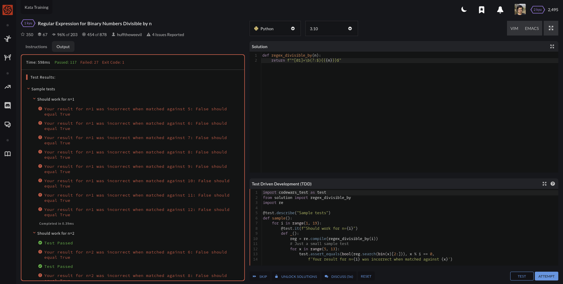 An extra pair of braces is added to comply with Python F string syntax. False positives are due to the binary character in the response.