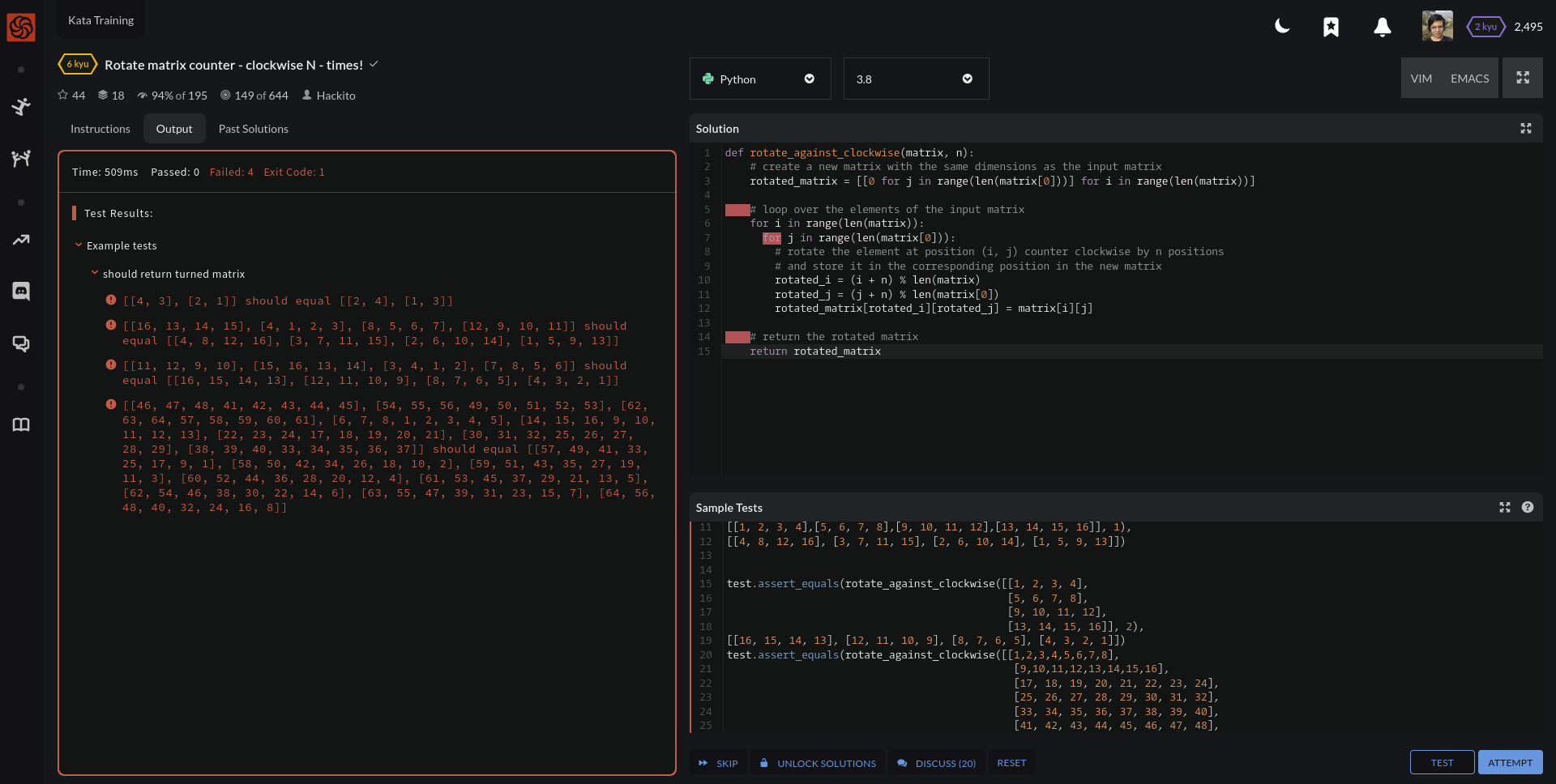Rotate a Matrix with ChatGPT