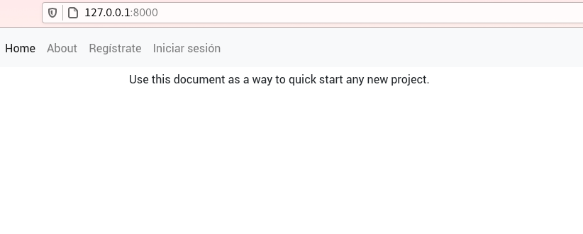 default cookiecutter-django application on local server