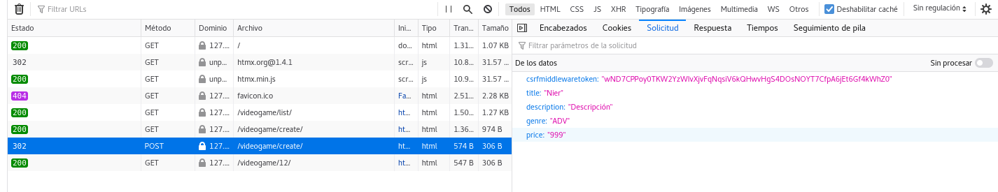 POST parameters automatically sent by htmx