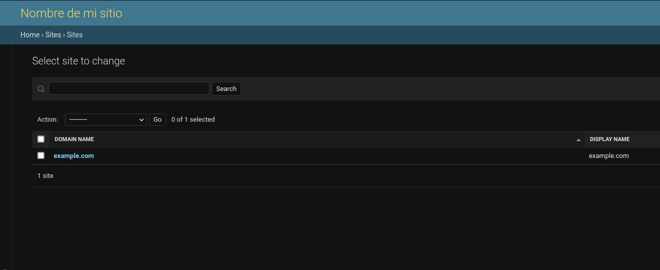 Add a domain to the Django sitemap