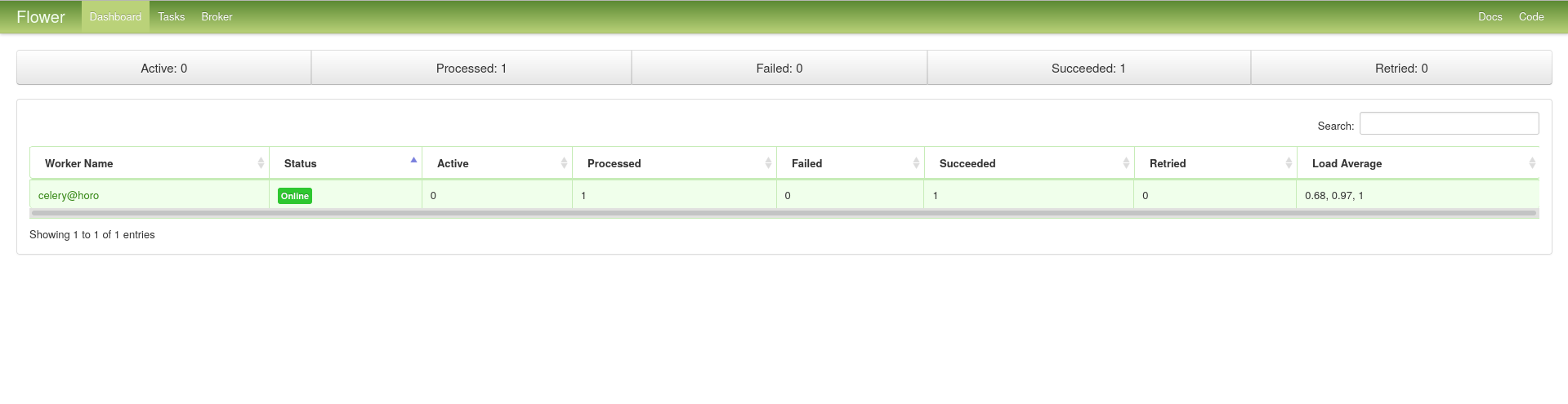 Flower application, main panel
