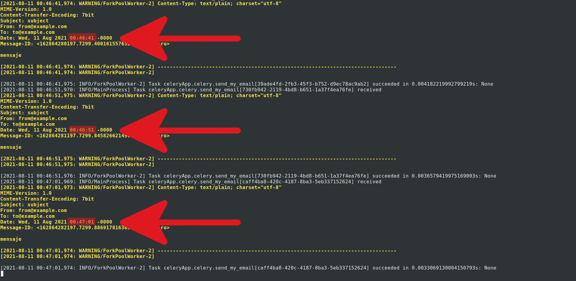 Periodic tasks running on console