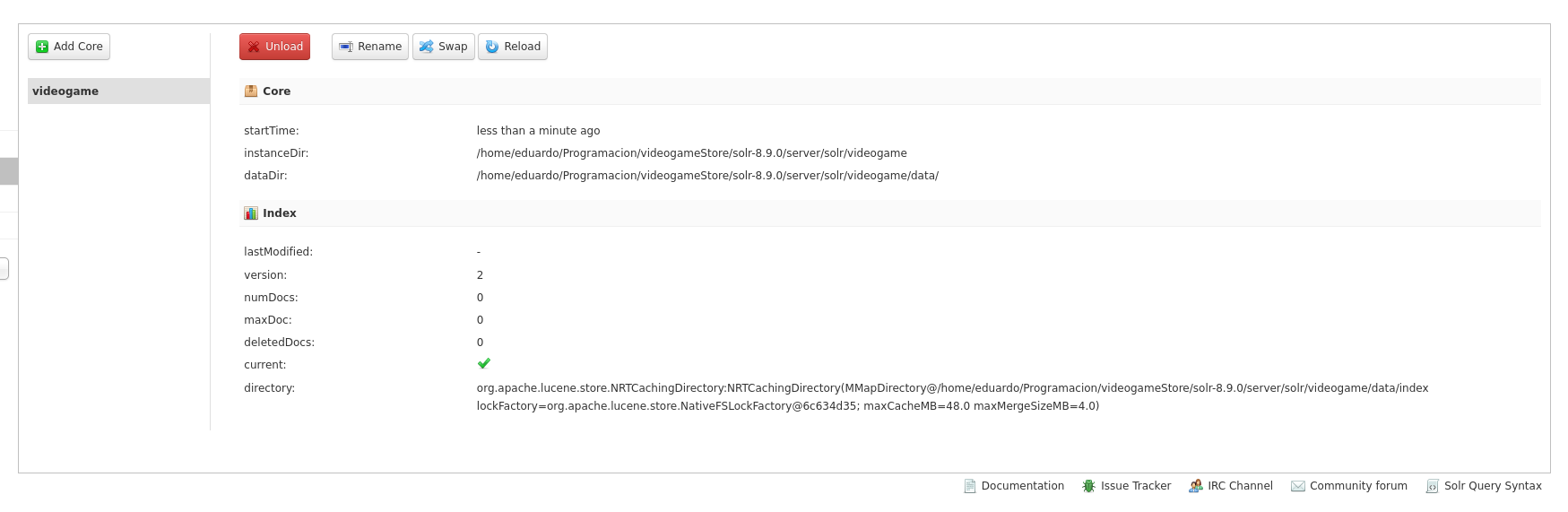 Solr kernel creation