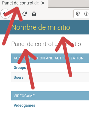 Changing the title, description and title of the django admin panel