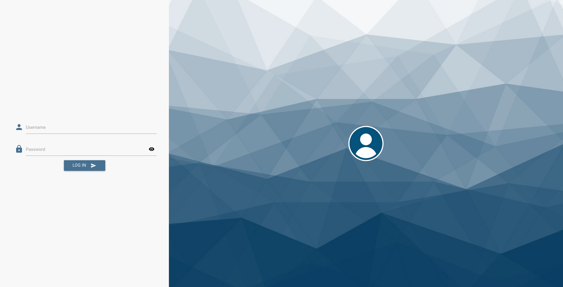 Log-in screen with django-material