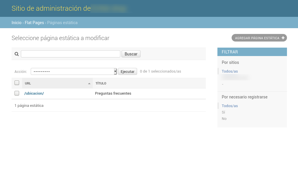 Django admin panel