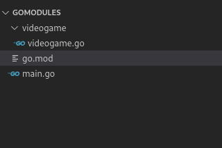 go.mod file at the root of the project