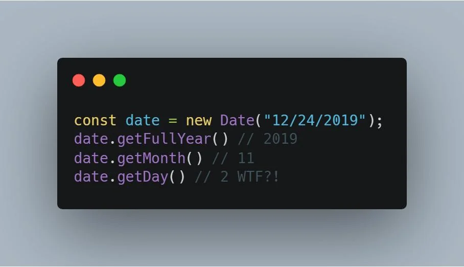 Javascript's date management is not intuitive
