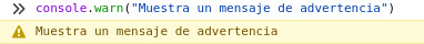 Print with console.warn in console