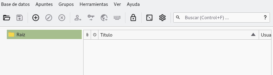 Create a record in keepassxc
