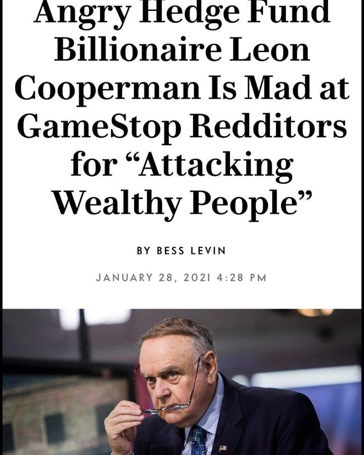 Meme de gamestop y un millonario enojado por las acciones de reddit