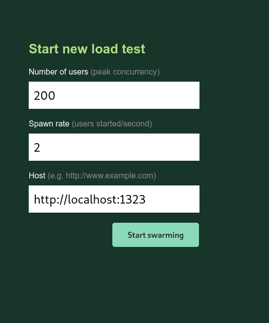 Initial screen for locust