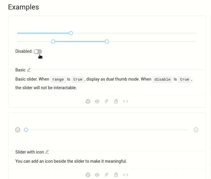 Screenshot of ant design