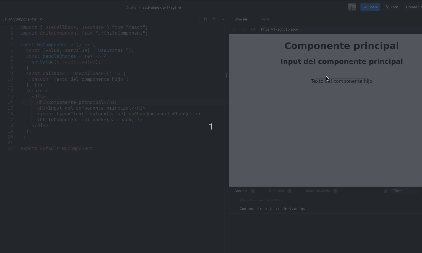 Remove useCallback from child component causing renderings