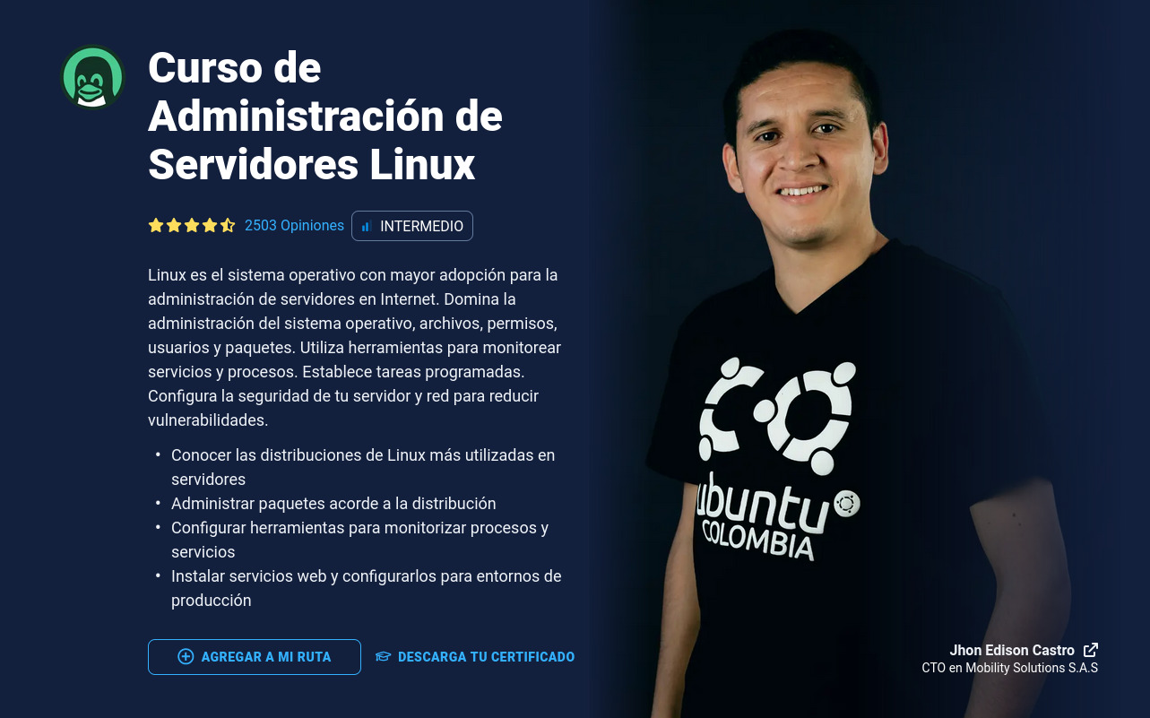 Platzi's Linux Server Administration Course